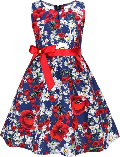 Miniatura 245 de Vestido de verano para niña, de algodón, con diseño floral