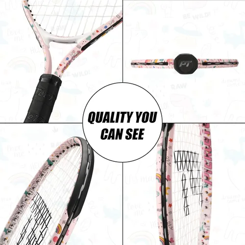 Miniatura 5 de PICKLETECH Kids Tennis Racket for Junior Toddlers Starter Kit 17-25" Tennis Racquet for Girls and Boys with Carry Bag, Lightweight for Beginners Rosa