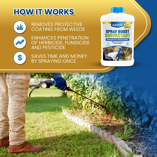 Miniatura 2 de Adios! Spray Boost Surfactant para herbicidas – Hace 25 galones para rociar malezas y césped – Ayuda a usar menos producto y mejorar el rendimiento