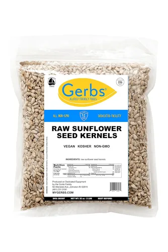 Miniatura 8 de GERBS, núcleos de semillas de girasol; sin Gluten, maní, árbol de nuez, soja, huevo, sésamo, mostaza, peces y crustáceos; 100 % naturales, veganos