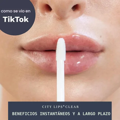Miniatura 3 de City Beauty City Lips Clear - Brillo de labios voluminizador - Hidrata y volumiza - Voluminizador de labios de alto brillo - Ácido hialurónico