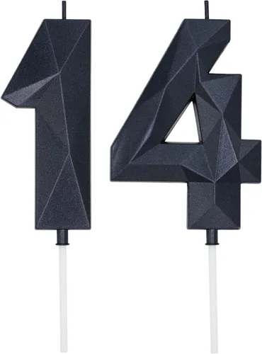 Miniatura 28 de DERVENTA Velas de cumpleaños con números grandes, 3D, color rosa, 3.7 pulgadas, decoración para tartas de fiesta, 1 pieza (número 3 rosa)