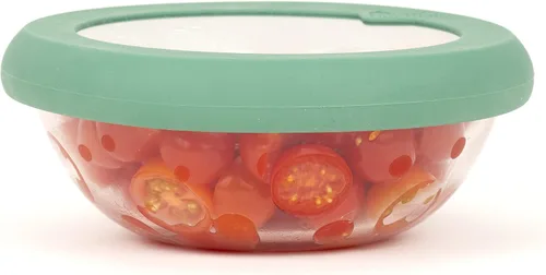 Miniatura 14 de Food Huggers Tapas de repuesto para recipientes de almacenamiento de vidrio, tapas de silicona y vidrio que no se agrietan, se adapta a la mayoría