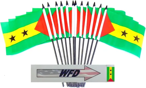 Miniatura 181 de World Flags Direct Banderas en miniatura de poliéster de Afganistán, paquete de 12, decoración de mesa de fiesta, desfiles, 4 x 6 pulgadas, verde