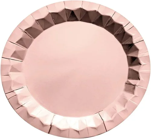 Miniatura 2 de Balsa Circle 25 platos de papel desechables metálicos geométricos redondos de 9 pulgadas para cenas, fiestas, eventos, hogar, vajilla, decoración