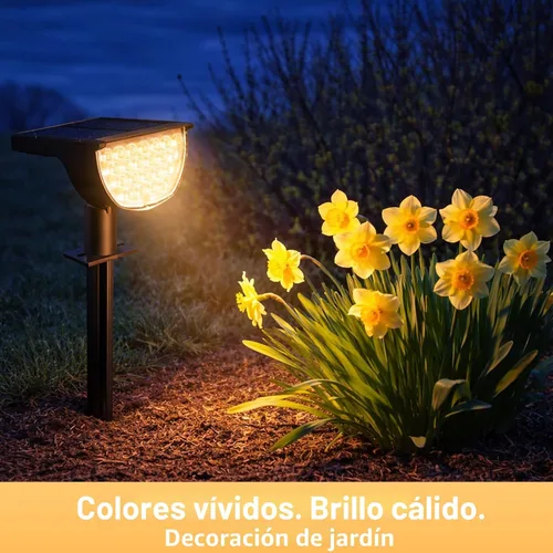 Miniatura 7 de GKGG Luces solares para exteriores, impermeables, IP65, 76 LED, 3 modos de iluminación, focos solares para exteriores, patio, jardín, paisaje