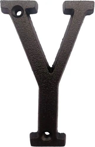 Miniatura 27 de BetLight Número de casa de hierro fundido de 5.5 pulgadas de alto, números de dirección de casa sólidos, elegante acabado marrón negro, fácil