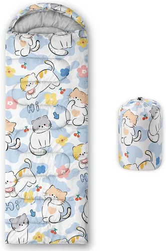 Miniatura 20 de CVHOUSE - Sacos de dormir para acampar, para 3 estaciones, clima cálido y fresco, ligeros, resistentes al agua, para adultos y niños