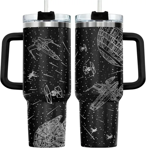 Miniatura 34 de 34HD Regalos de cumpleaños para el Día del Padre, de parte de su hija o hijo, taza de viaje aislada para 50 cumpleaños, clásico de 40 onzas con asa