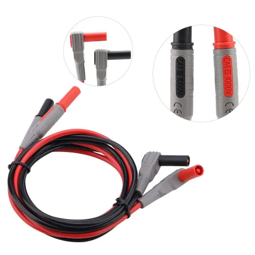 Miniatura 5 de Kit de cables de prueba P1300B, multímetro digital electrónico de cables de prueba con extensión de prueba, pinzas de cocodrilo/cocodrilo, puntas