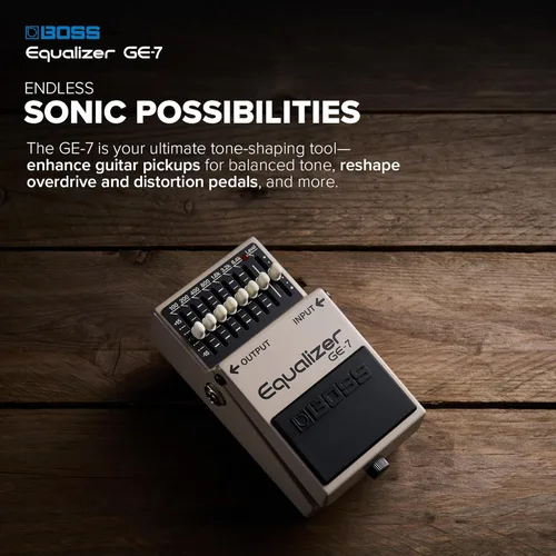 Miniatura 5 de BOSS GE-7 Equalizer Pedal ecualizador gráfico compacto Diseñado para guitarristas 7 bandas de deslizadores de ecualización Frecuencias