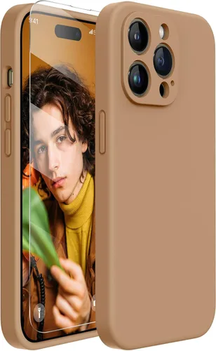 Miniatura 148 de Miracase Funda diseñada para iPhone 13, con protector de pantalla de vidrio templado, forro de microfibra suave antiarañazos, funda de goma