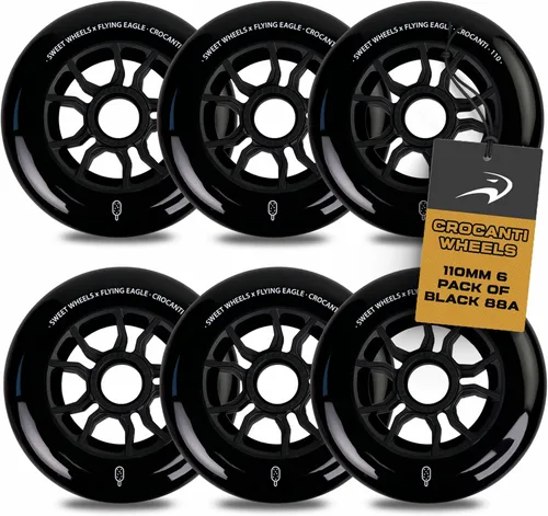 Flying Eagle - Crocanti - Ruedas para patines de velocidad - 4.331 in / 4.921 in para patines en línea - Ruedas de repuesto para patines en línea -