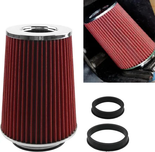 RYANSTAR RACING Filtro de aire universal de cono de sujeción compatible con tres tamaños diferentes de 3 pulgadas, 3.5 pulgadas, 4 pulgadas, cono