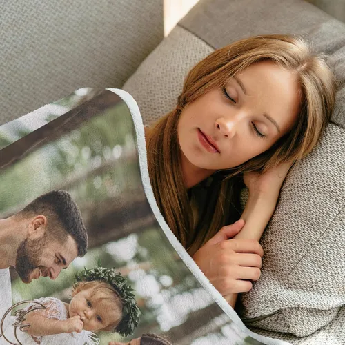 Miniatura 5 de Manta personalizada con imagen/foto – Manta de franela personalizada para mujeres y hombres – Manta personalizada para regalos de Navidad, San Solo