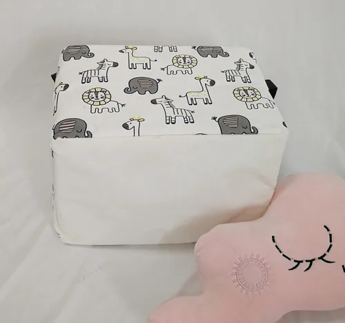 Miniatura 8 de MAIZMZ Cesta de almacenamiento de regalo para bebé, plegable, organizador de guardería, caja de juguetes impermeable para organizar el hogar