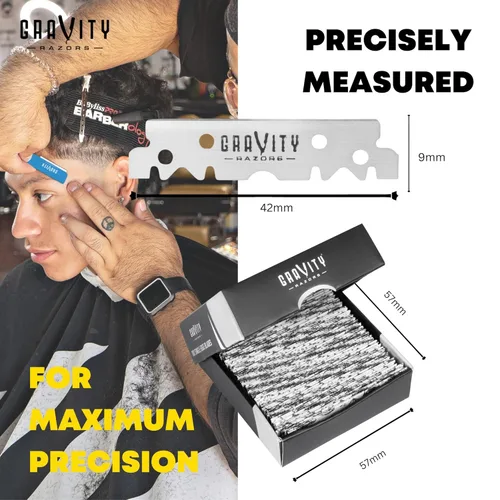 Miniatura 6 de Gravity Razors GRAVITY RAZORS - Cuchillas de afeitar de un solo filo de alta calidad, cuchillas de afeitar de acero sueco para navajas de afeitar