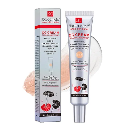 Crema CC Hidratante con Centella Asiática - Base con Multiusos Pre-maquillaje, Hidratante Facial, Corrector, Protector Solar, Crema CC de Cobertura