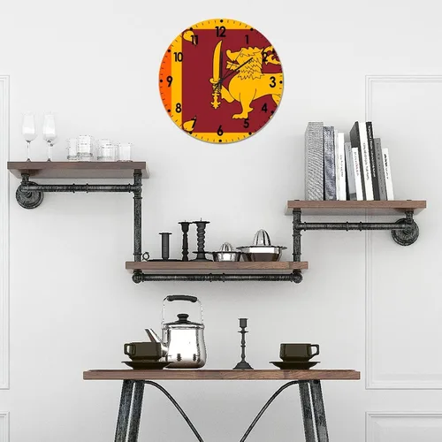 Miniatura 162 de Cheyan Reloj de pared con bandera de Canadá de 12 pulgadas, silencioso, sin tictac, de PVC, funciona con pilas, reloj redondo decorativo, regalo