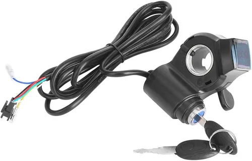 Shanrya Empuñadura del acelerador de la pantalla LED de la bici eléctrica, DC0.8V-4.2V manija del acelerador del pulgar de la bicicleta eléctrica