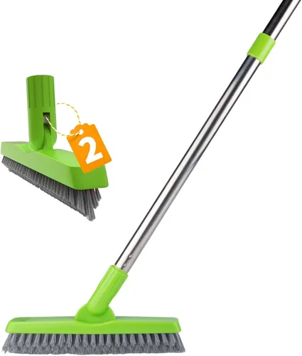Miniatura 11 de 2 Pack Cepillo para lechada con mango largo, cepillo giratorio para limpieza de líneas de lechada - Cepillo limpiador de lechada con mango duradero