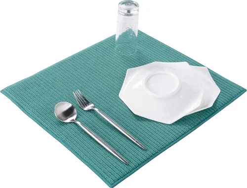 Miniatura 6 de Tapete de microfibra absorbente y reversible para secado de platos, para cocina, 18 x 24 pulgadas