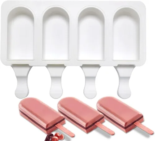Miniatura 22 de Molde de silicona para paletas de helado, molde de silicona suave y liso para bricolaje, hecho en casa, helado, caramelo, pastel, molde Tipo 4