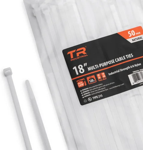 Miniatura 19 de Cable lazos multiuso TR Industrial TR88301 (100 piezas), 4 pulgadas, negro