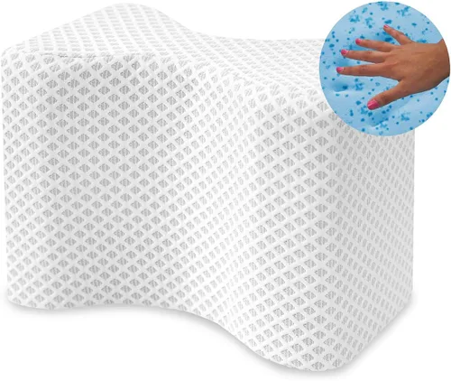 Miniatura 2 de SensorPEDIC Almohada de apoyo de rodilla de espuma viscoelástica, talla única, color blanco