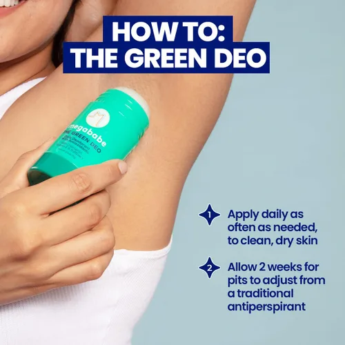 Miniatura 3 de Megababe Desodorante diario - Green Deo Esencial para el verano y el clima cálido Clorofila neutralizante de olores Sin aluminio, totalmente
