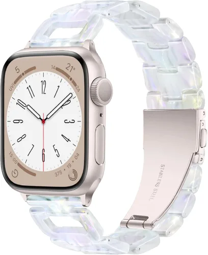 Miniatura 13 de Correa ligera de Apple Watch para Apple Watch, de resina en forma de D, compatible con hebilla de acero inoxidable para Apple Watch Ultra 2, 1