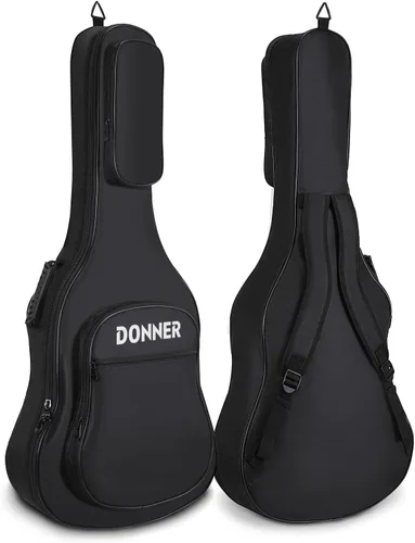 Miniatura 12 de Donner - Funda para guitarra acústica de 40 a 41 pulgadas, acolchado de esponja de 5 mm de espesor, nailon Ripstop 600D resistente al agua, funda 41