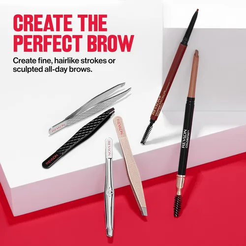 Miniatura 8 de Revlon Pinzas multiusos para depilación, pinzas de punta inclinada de alta precisión para hombres, mujeres y niños, acero inoxidable (paquete de 1)