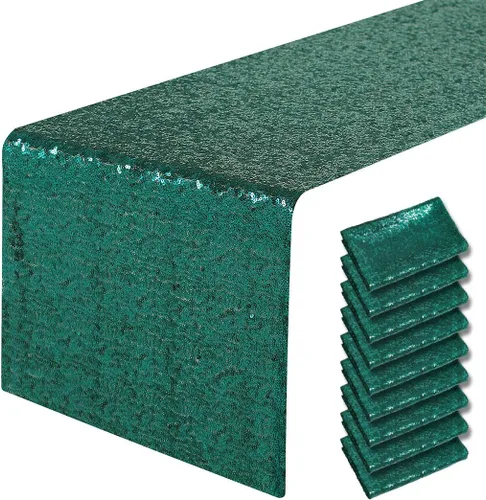 Miniatura 37 de Pufogu - Camino de mesa de lentejuelas brillantes de 12 x 72 pulgadas para fiestas de cumpleaños, decoración de bodas, despedidas de soltera