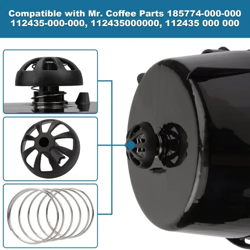 Miniatura 5 de Showingo Kit de tapón de repuesto para máquina de café con resorte inferior compatible con Mr. Coffee 112435-000-000 185774-000-000 Hamilton