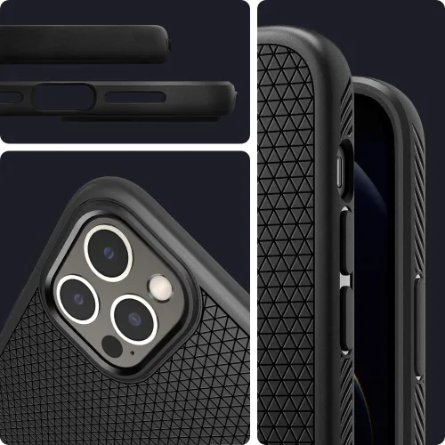 Miniatura 3 de Spigen Liquid Air - Funda diseñada para iPhone 12 Pro Max (2020), color negro mate