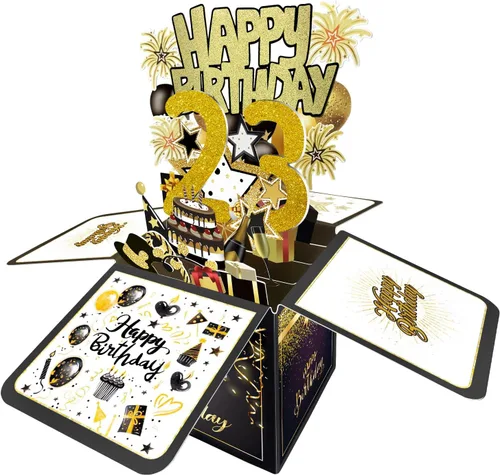 Miniatura 133 de Tarjeta de cumpleaños número 1 de Joycard, decoraciones de cumpleaños número 1 para niñas y niños, para ella o él, tarjetas 3D de feliz cumpleaños