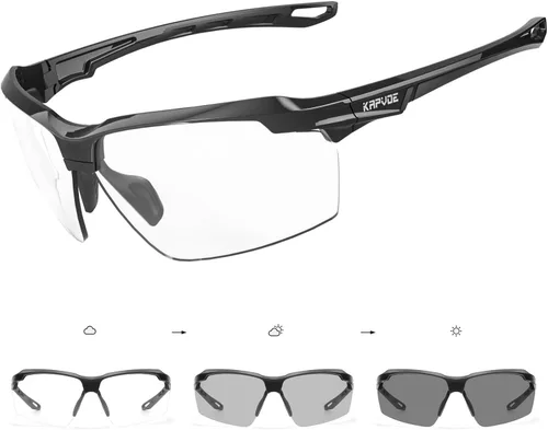 KAPVOE Photochromic Sports Sunglasses for Men Women Cycling Sunglasses UV400 Protection MTB BMX Running Riding Bike K87 02