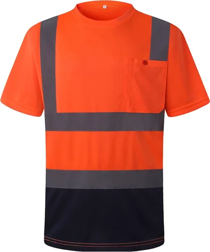 JKSafety Camiseta de Seguridad Reflectante de Alta Visibilidad para Construcción y Trabajo Diario Camisetas Reflectantes para Hombres y Mujeres