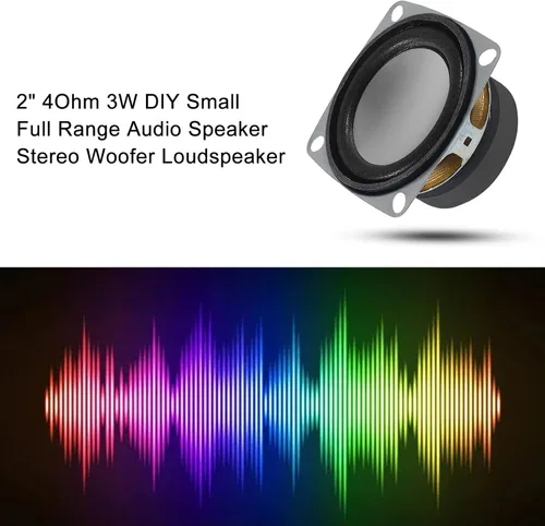 Miniatura 5 de 2 "4ohm 3W altavoz de audio de gama completa Altavoz estéreo Woofer para Arduino (4pcs)
