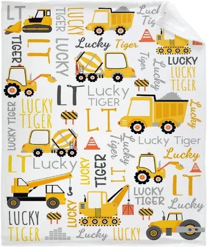 Miniatura 22 de Manta de bebé con texto en inglés «Just A Boy Who Loves Trucks» para niños y niñas, manta súper suave para envolver al recién nacido, acogedora
