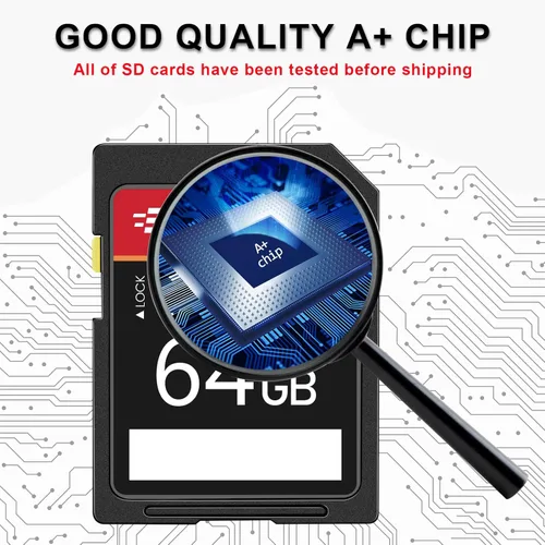 Miniatura 3 de Paquete de 5 tarjetas SD de 64 GB EASTBULL Clase 10 SD U1 V30 de alta velocidad de 100 MB/s de lectura SDXC tarjeta de memoria SDXC paquete de 5