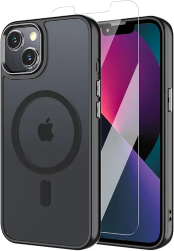 Miniatura 95 de Funda para iPhone 11 con protector de pantalla, compatible con MagSafe, ultra delgada, translúcida, mate, a prueba de golpes, color negro