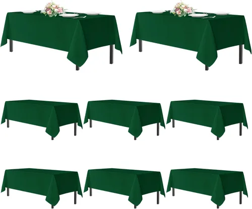 Miniatura 37 de sancua - Paquete de 2 manteles cuadrados de poliéster, de 54 x 54 pulgadas, resistentes a las manchas y a las arrugas, lavables, para mesas de Beige