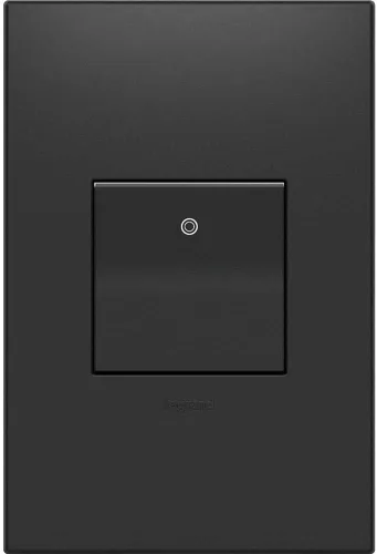 Miniatura 10 de Legrand adorne 15A - Interruptor de paleta de 1 o 3 vías con placa de pared a juego (acabado grafito), ASPD1532G4