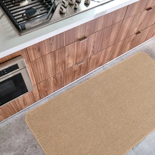Miniatura 2 de House, Home and More Alfombra antideslizante para interiores, color beige guijarro, 3 pies x 3 pies