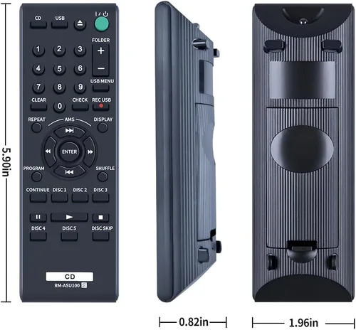 Miniatura 9 de RM-ASU100 Mando a distancia de repuesto para Sony 5-Disc CD Changer Compact Disc Player CDPCE500 CDP CE500 CDP-CE500