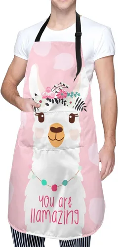 Miniatura 11 de Delantal ajustable con babero para hombres y mujeres, chef, cocina, barbacoa, parrilla