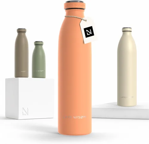 Miniatura 30 de LARS NYSØM Botella de agua XL de acero inoxidable aislada 12oz 17oz 25oz 34oz 51oz Botella térmica aislada para bebidas calientes y frías Azul