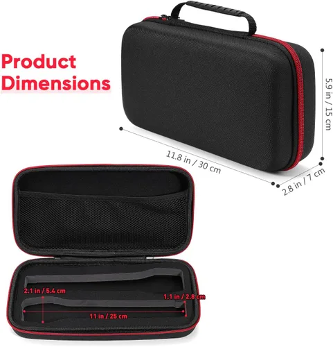 Miniatura 4 de IMIKEYA Caso: Caja de almacenamiento portátil Funda de EVA dura Bolsa de transporte Dual Handheld Mic a prueba de golpes con cremallera de viaje duro